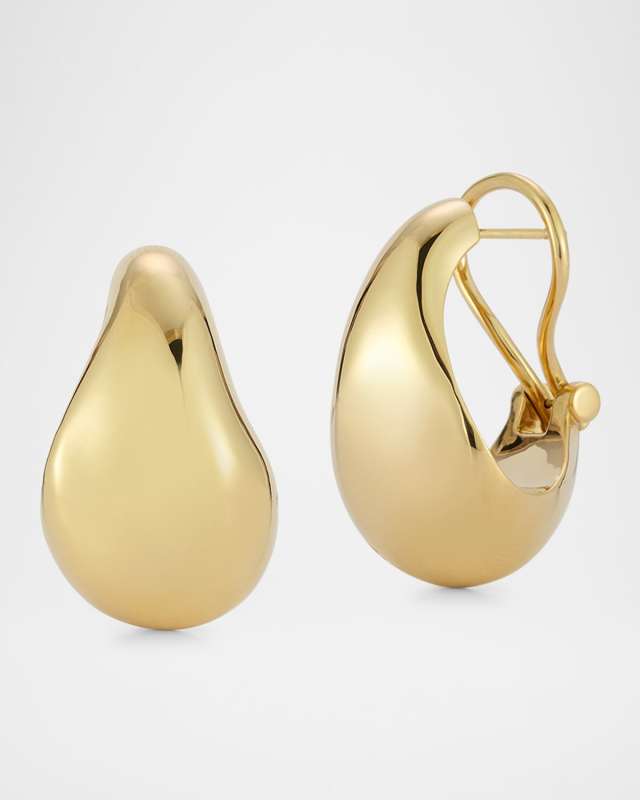 Julian 18K Yellow Gold Wide Wave Hoop Earrings